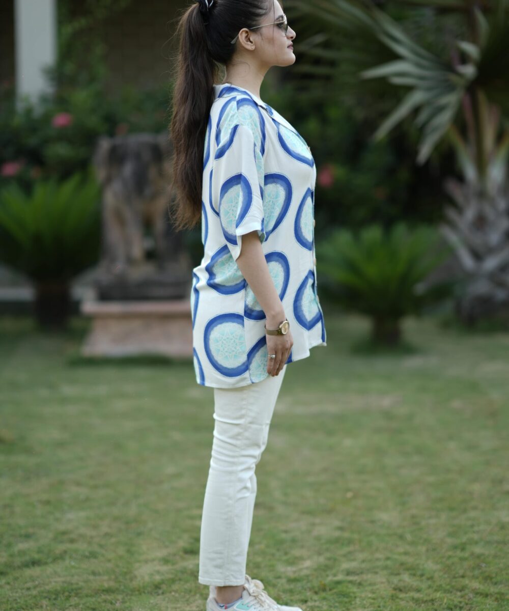 Blue Oversize Shirt (Unisex) - Image 3