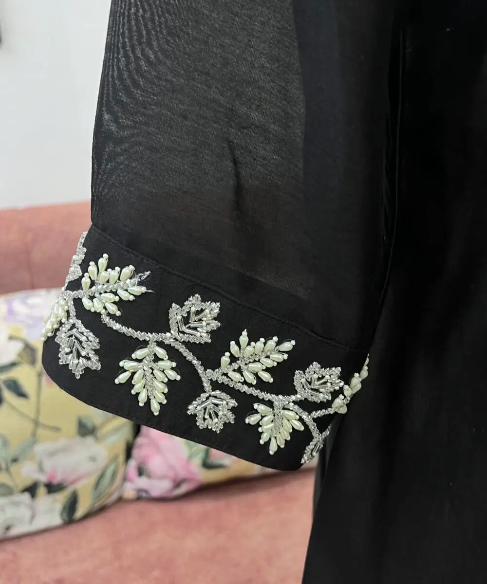 Black Kurta -Pant Set - Image 3